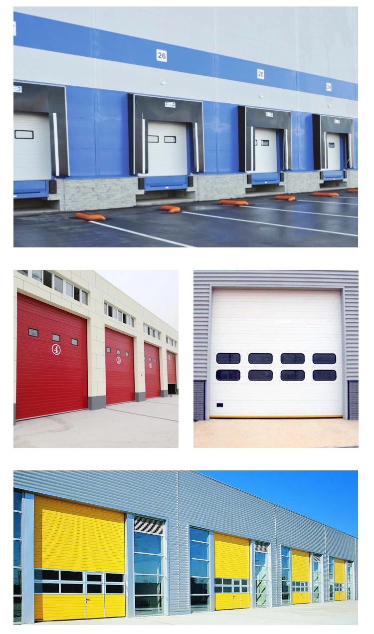 Industrial Automatic Thermal Insulated Metal Sandwich Panel Steel Exterior Sectional Sliding Lifting Overhead Garage Roll up Door for Warehouse Loading Area