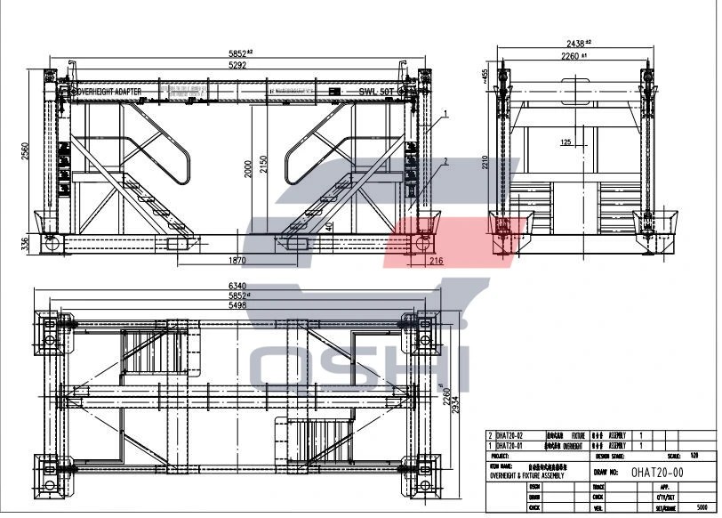 Qshi Customized Automatic Hook Type Overheight Frame