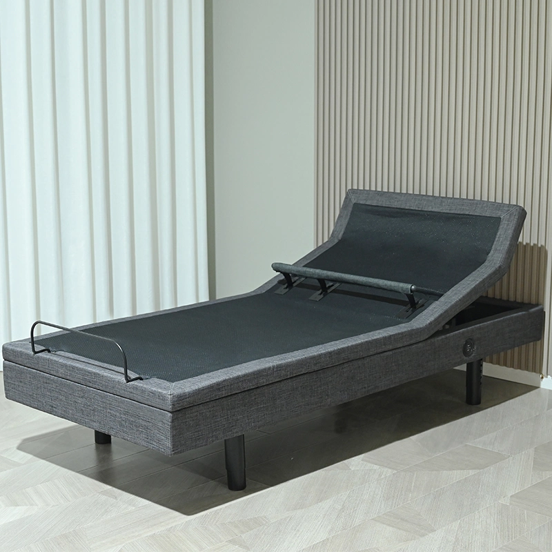 Massage Adjustable Bed Frame with Head Tilt and Lumbar Support