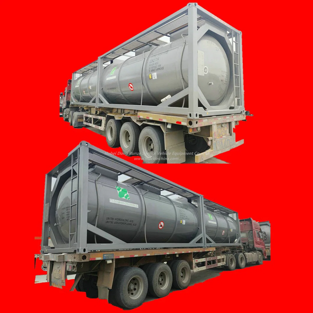 30FT Un 2031 Portable Tank for Corrosive Concentrated Nitric Acid Hno3 (Pure Aluminium Tank 22CBM)