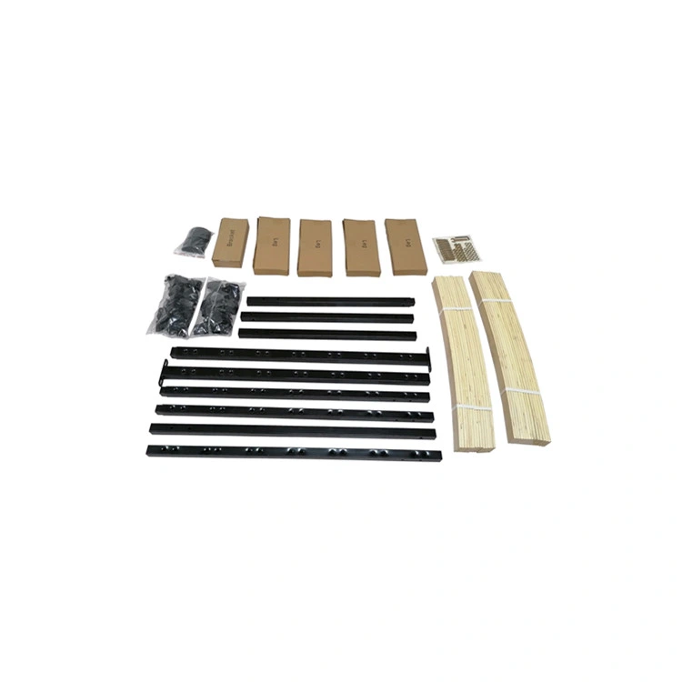 Slat Folding Steel Frame Solid Wood Slatted Platform Bed Board Support Frame