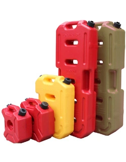 Horizontal Jerry Can Gasoline Fuel Refill Steel Tank Red 10L