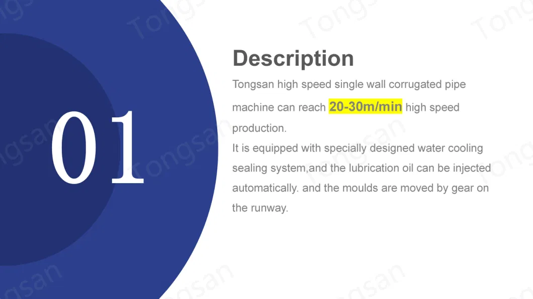 Plastic Corrugated Pipe Extrusion Machine Making Drain Hose for Washing Machine