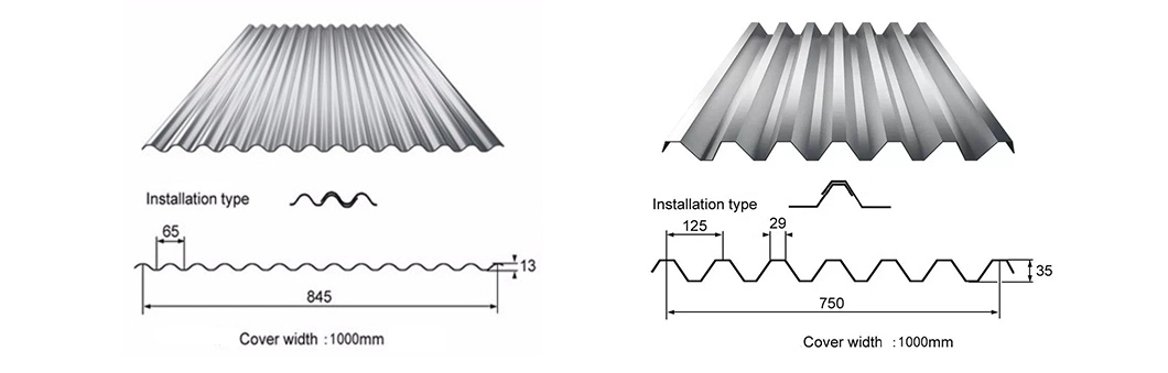 Smooth Manufacturing 0.12-0.85*1250/1500 Wire Rod Galvanized Steel Roofing Material Hot Corrugated Sheet