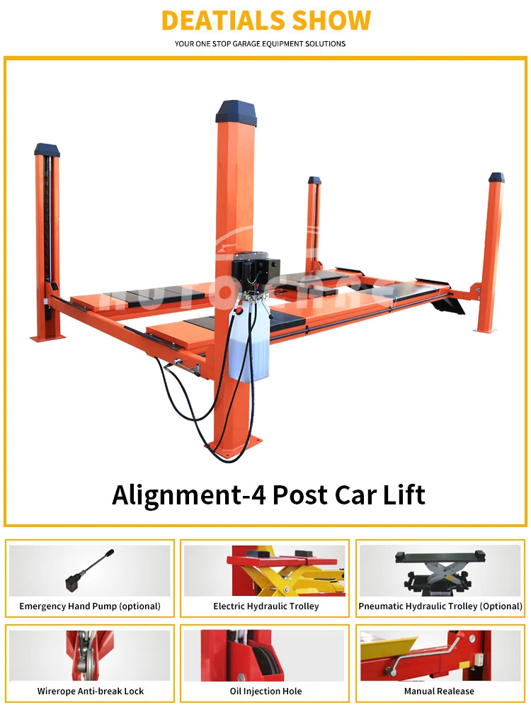 Car Four Pillar Lift, Four Wheel Positioning Elevator, Dedicated Positioning Lifting Platform for Automotive Maintenance and Positioning Equipment