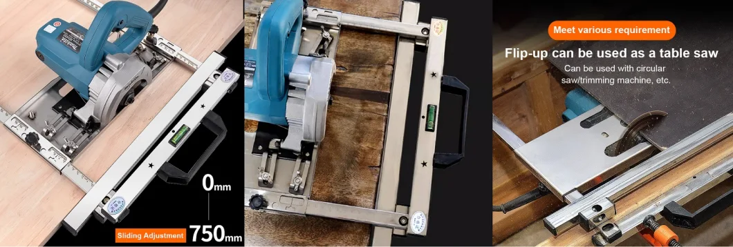 Woodworking Edge Guide Positioning Cutting Board Sturdy Tool Edge Trimming Cutting Board Rack Adjustable for Circular Saw Woodworking Router Long