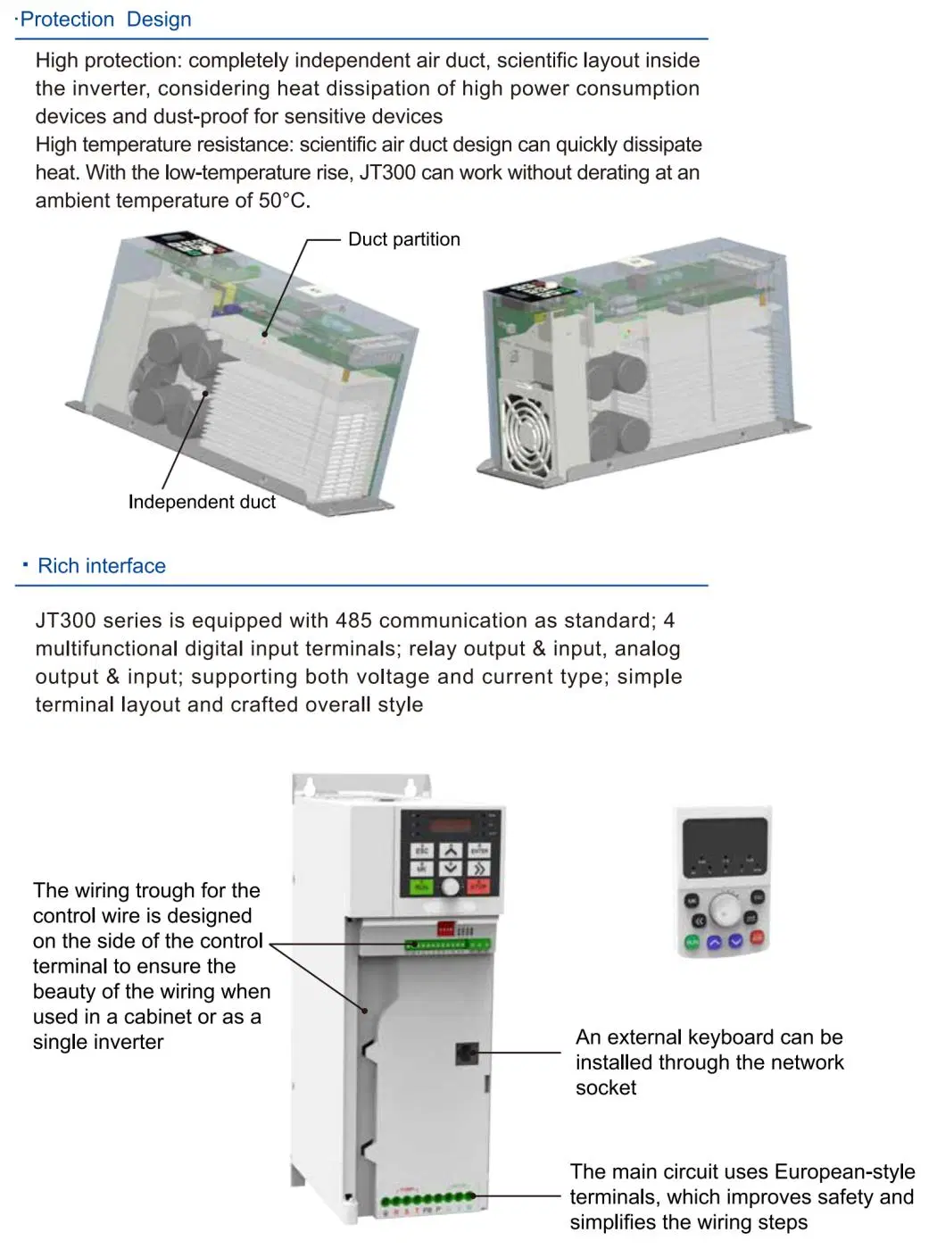 Customized PLC Electrical Switchboard Control Cabinet Panel Board Inverter Variador De Frecuencia Jt300 Series 220V Frequency Converter