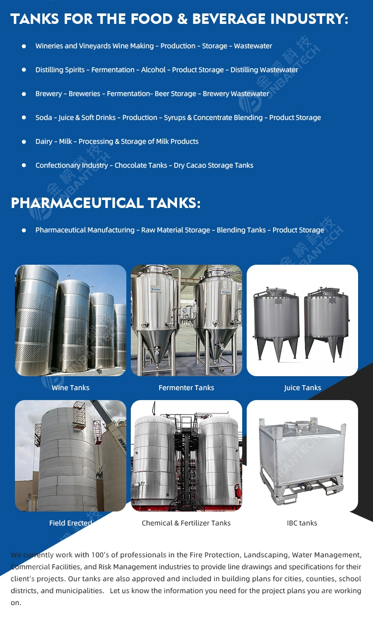 Chemical Lining Storage Tanks Hydrochloric Acid Sulfuric Acid Container
