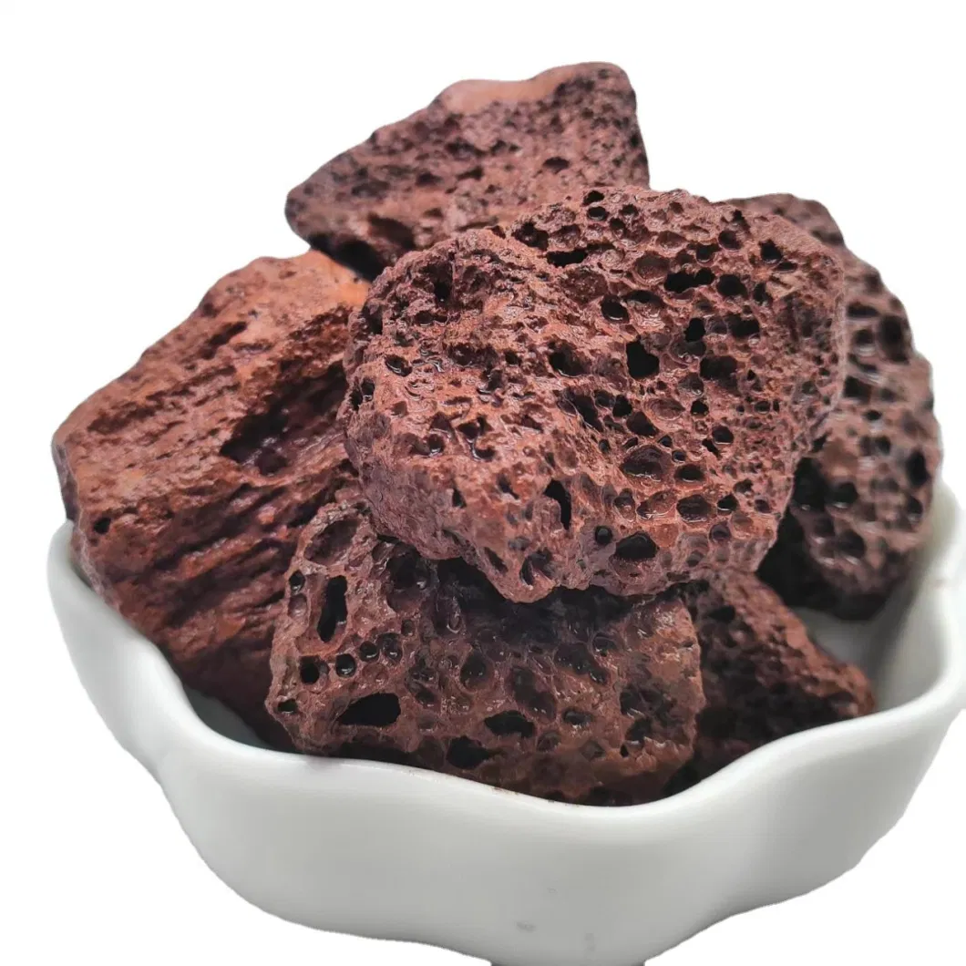 Lightweight Porous Decorative Volcanic Red Lava Rocks for Landscaping Gardening