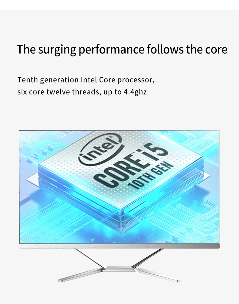 2022 New 23.8 Inch Monoblock Computer I3 I5 I7 DDR4l Barebone Win10 All in One Gaming PC Desktop Computer
