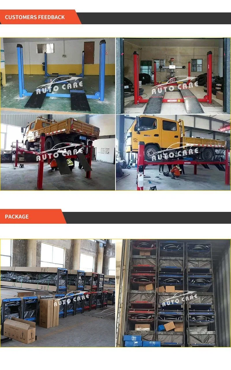 Car Four Pillar Lift, Four Wheel Positioning Elevator, Dedicated Positioning Lifting Platform for Automotive Maintenance and Positioning Equipment