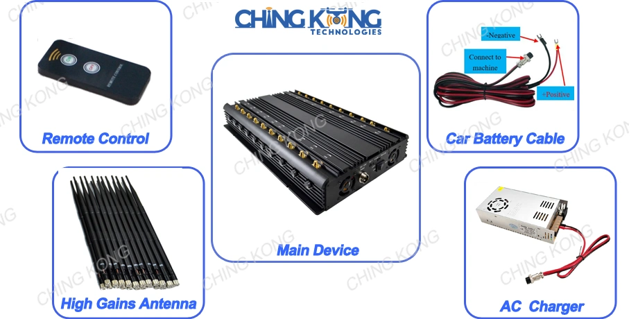 20 Antennas Desktop Car Wi-Fi GSM 3G 4G 5g Mobile Positioning GPS Jamming Devices