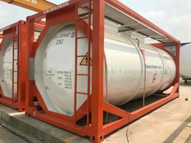 T14 Un Portable Tanks for Offshore Ship Transport 55% Hydrofluoric Acid Un1790, 38% Hydrochloric Acid Un1789 (21KL 20FT 22K2 ISO TANK CONTAINER)