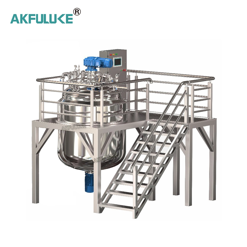 Stainless Steel Tank Sanitary Jacketed Storage Tank for Honey Milk Oil Chemical Liquid Storage Tank Reactor Stirrer Agitator Soap Mixer Mixing Machine Flk01