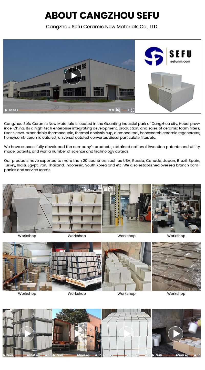 Mullite/ Cordierite Catalyst Substrate Honeycomb Ceramic Regenerator for Rto Heat