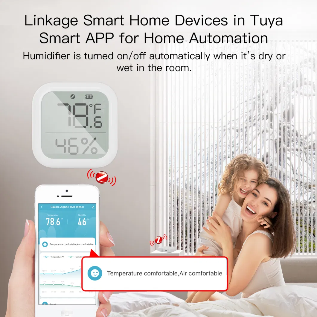 Smart Home Zigbee 3.0 Temperature and Humidity Sensor Probe Tuya Automation Devices Wireless Remote Control Alexa Google Home