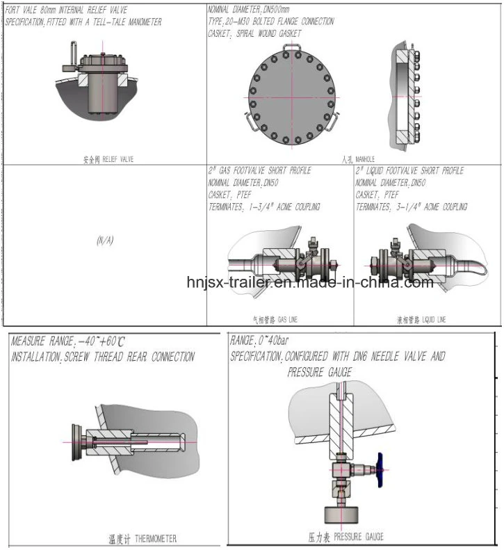 40/20feet Chemical Liquid ISO Storage Tanker/Tank for Sulfuric/Hydrochloric Acid Transporting