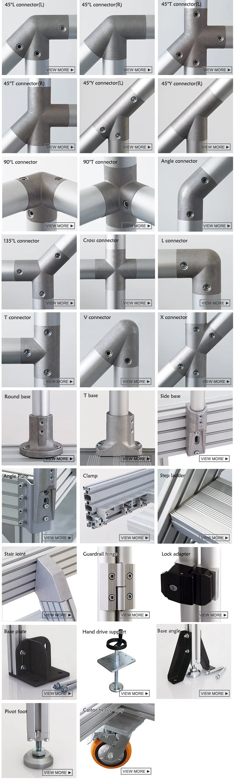 Aluminum Assembly Modular Ladder Platform Catwalks for Machine Maintenance