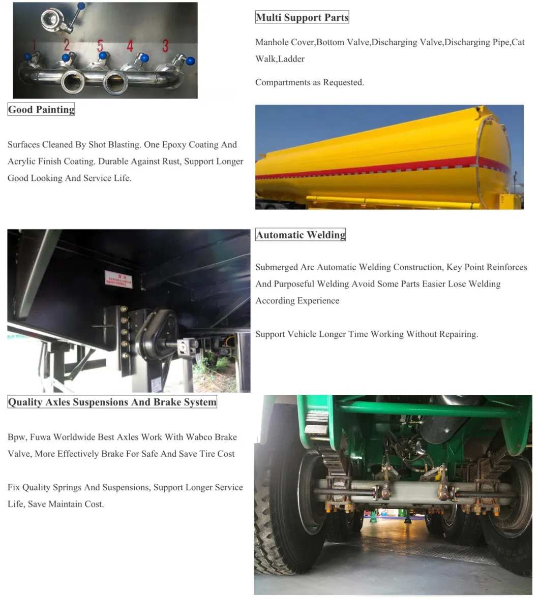 Without Air Compressor Self Tipper Dump Semi Trailer Bulk Cement Tank