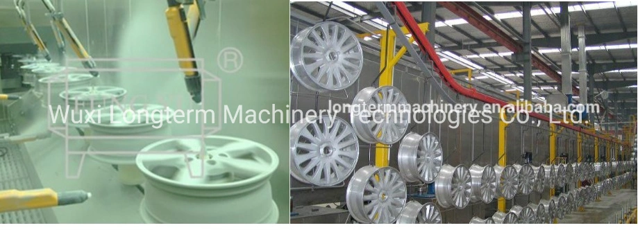 High Performance Painting Booth for Car Wheel Hub, Professional Powder Coating Line for Wheel Hub%