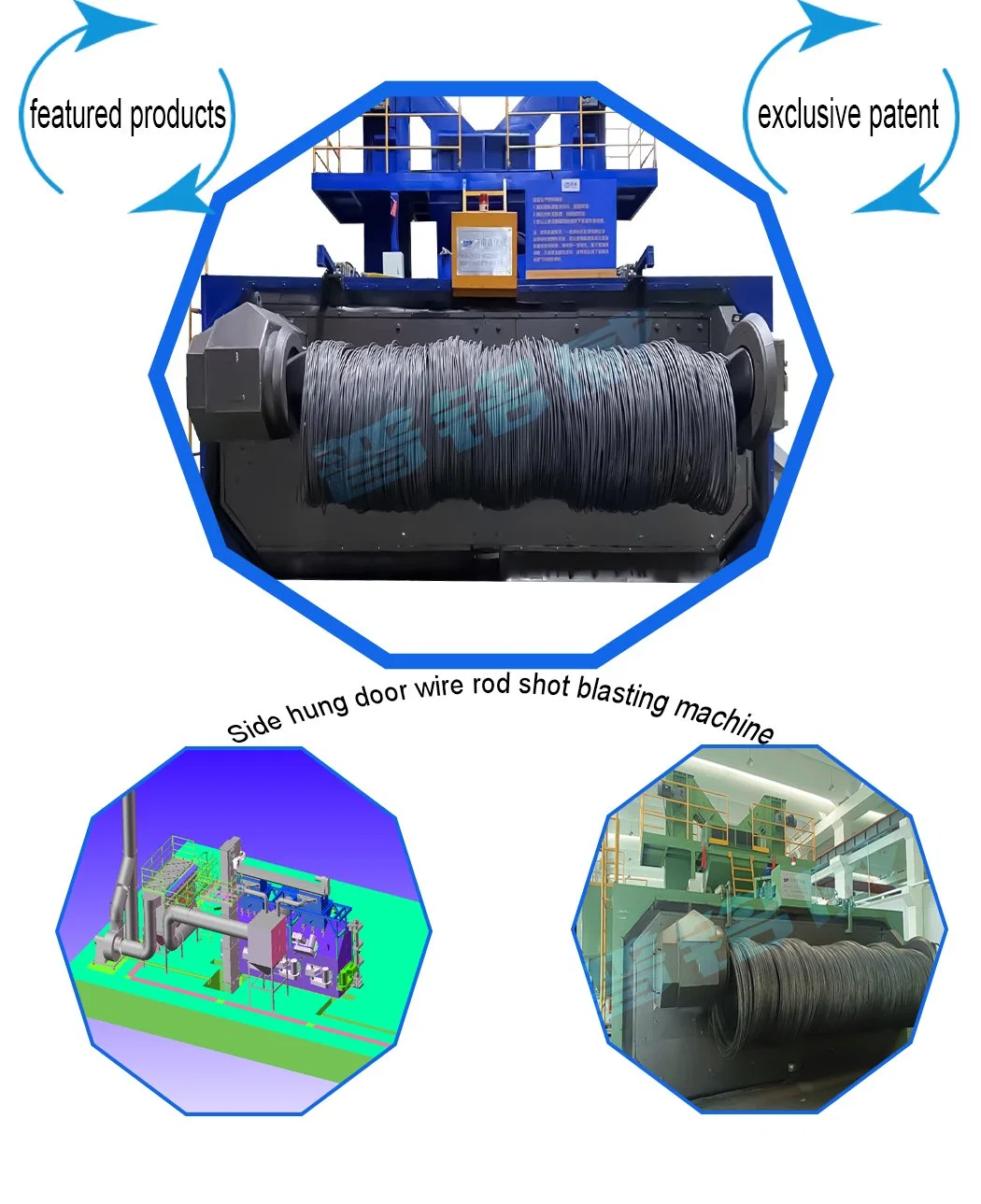 Descaling Shot Blasting Machine Used on Wire Rod Products