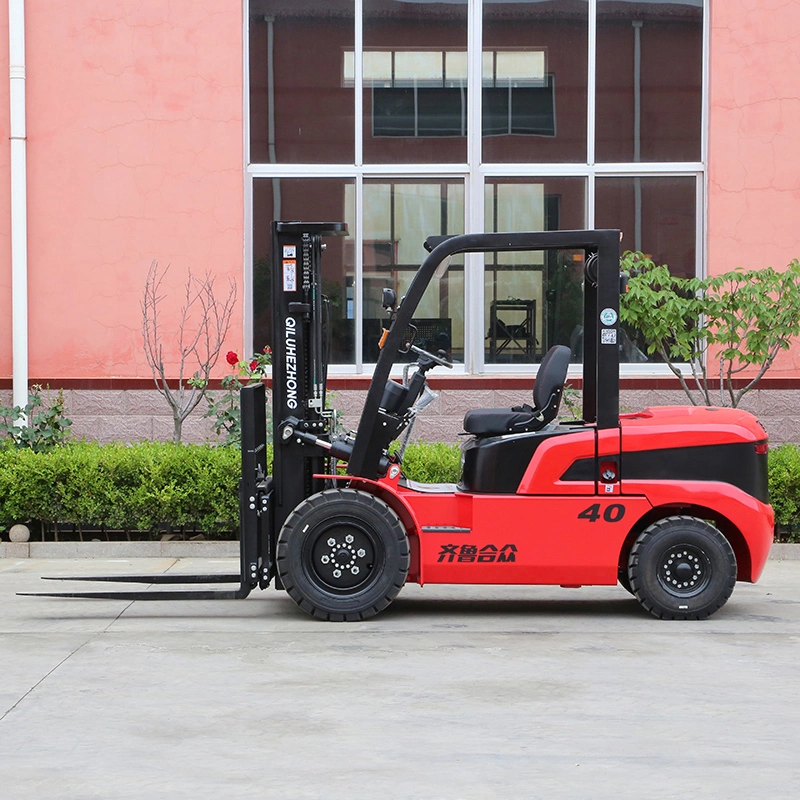 Fully Hydraulic Stacker Manufacturer Overall Material Handing Industrial Equipment 4.0 Ton Triplex Mast Balance Heavy Truck Diesel Forklift