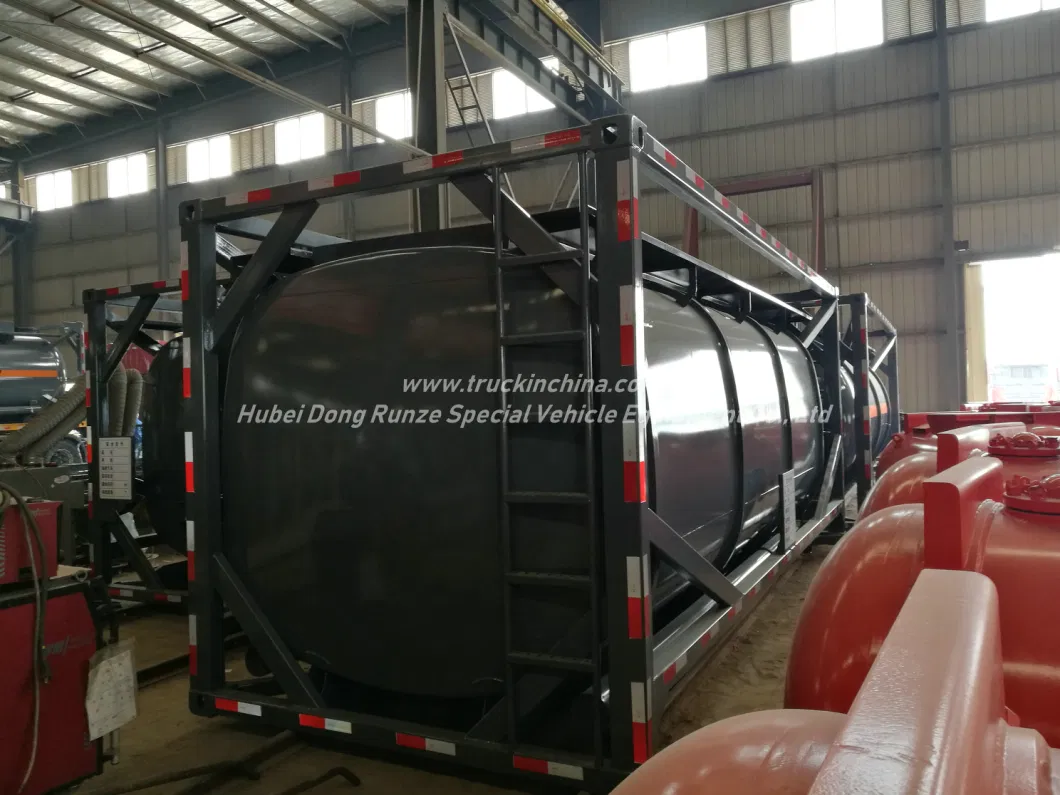 Hydrochloric Acid Solution ISO Tank Container 20FT Frame Locks Customized with Top Loading Pipes for 35% HCl, Naoh (max 50%) , Naclo (max 10%) , H2so4