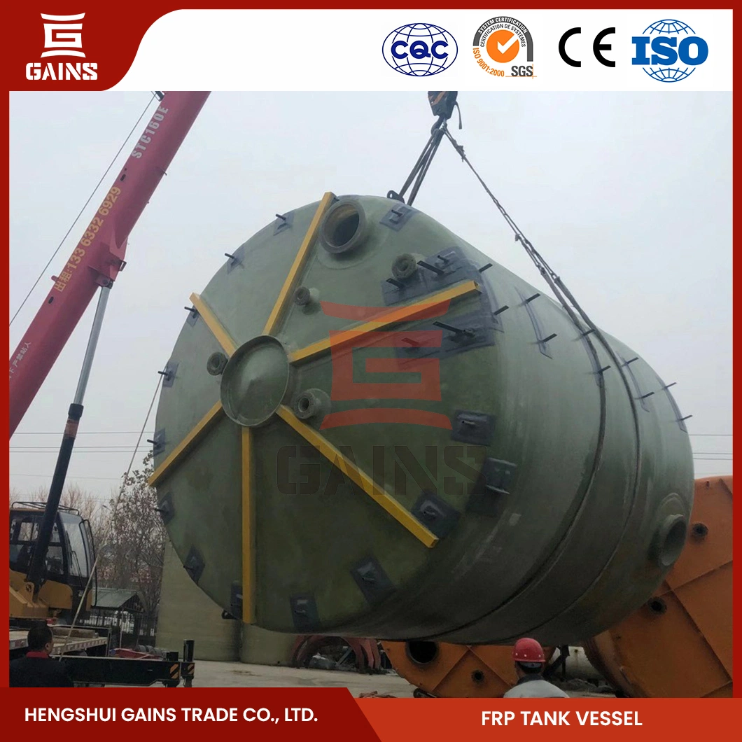 Gains FRP Potassium Permanganate Storage Tank Suppliers 120-Gallon FRP Vertical Propane Tank China GRP/FRP Composite Nitric Acid Storage Tank