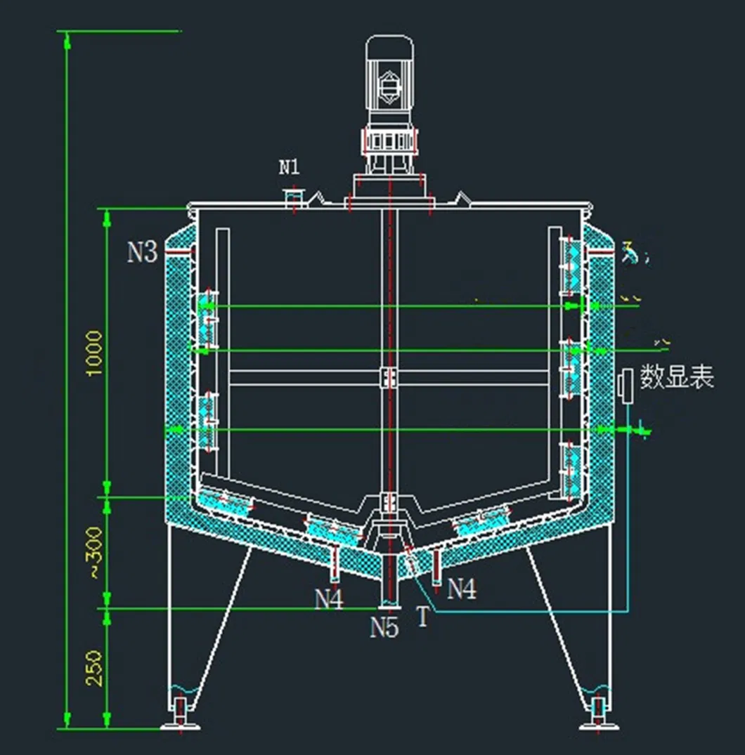 Stainless Steel Half Open Lids Heating Mixing Pressure Tank Factory