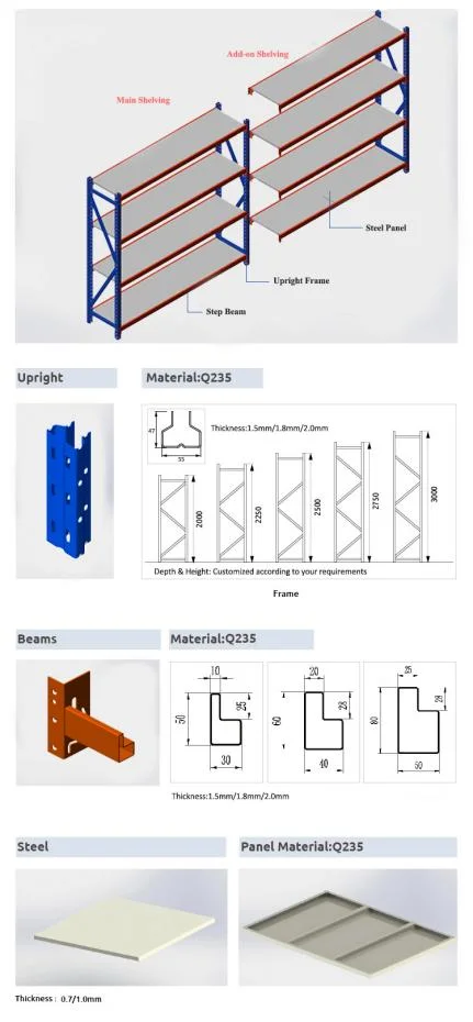 Standard Drawable Shelves Mould Storage Steel Racking