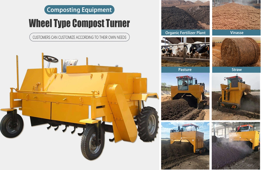 Gate Mushroom Fertilizer Compost Turner Machine