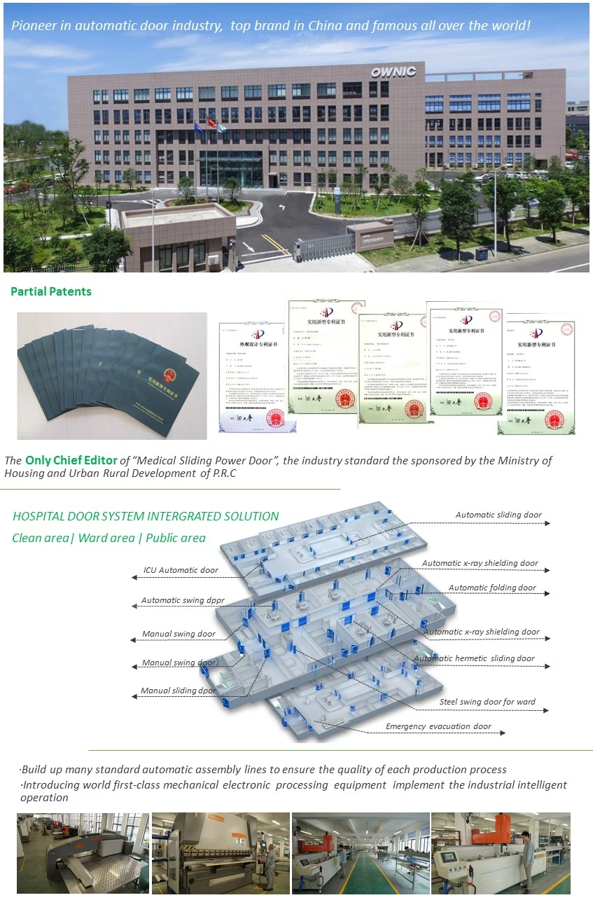 Top Quality Dmnh01 Automatic Hermetic Sliding Door for Hospital