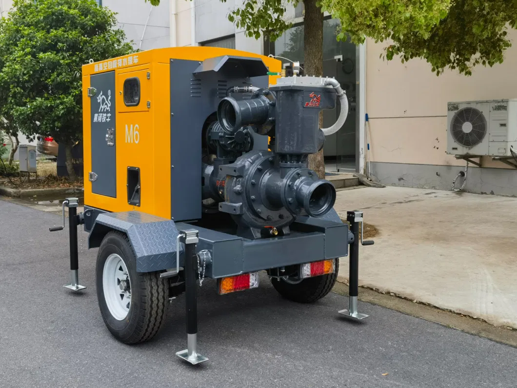 Trailer Mounted High Suction Lift Dry Priming Diesel Centrifugal Pump