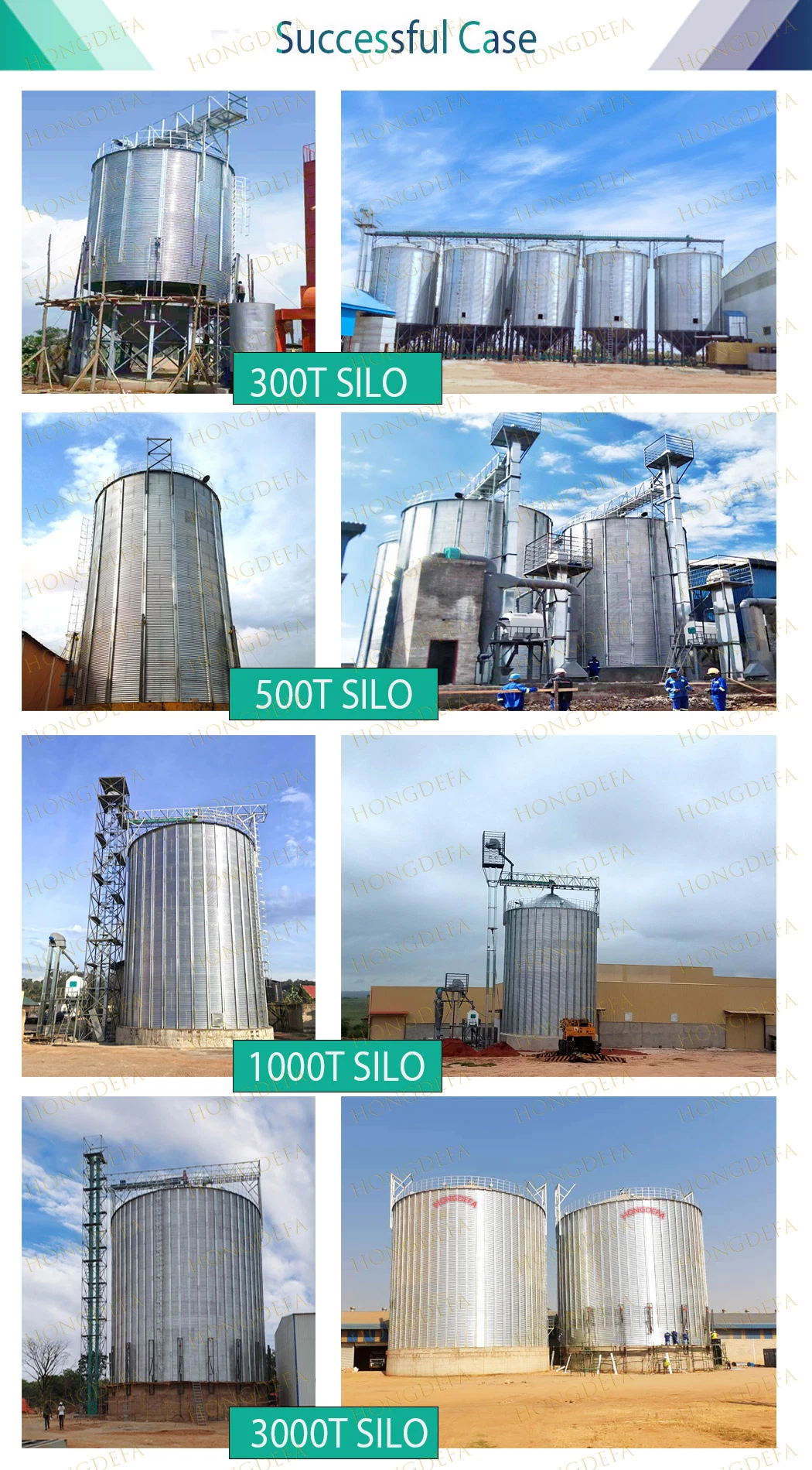 Maize Soya Storage Silos Steel Storage Tanks for Sale