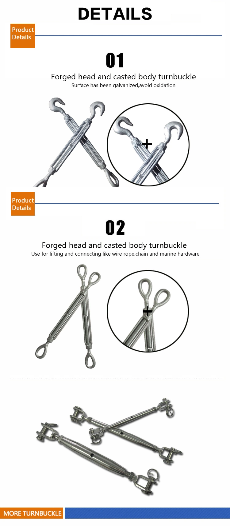 Turnbuckle Frame Type with Hook&Hook
