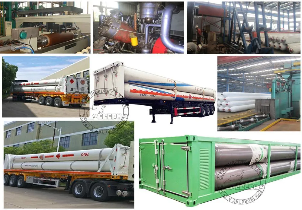 CNG Storage Transport Truck Semi Tanker Trailer Gas Tank