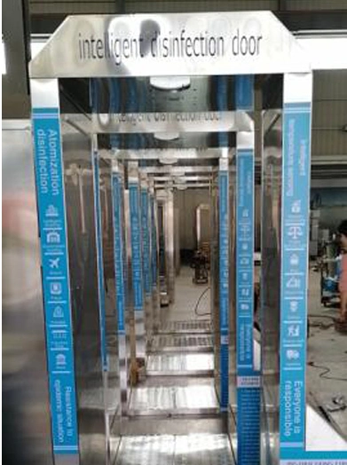 Integrated Disinfection Tunnel Sterilization Door for Temperature Measurement and Disinfection Security Door