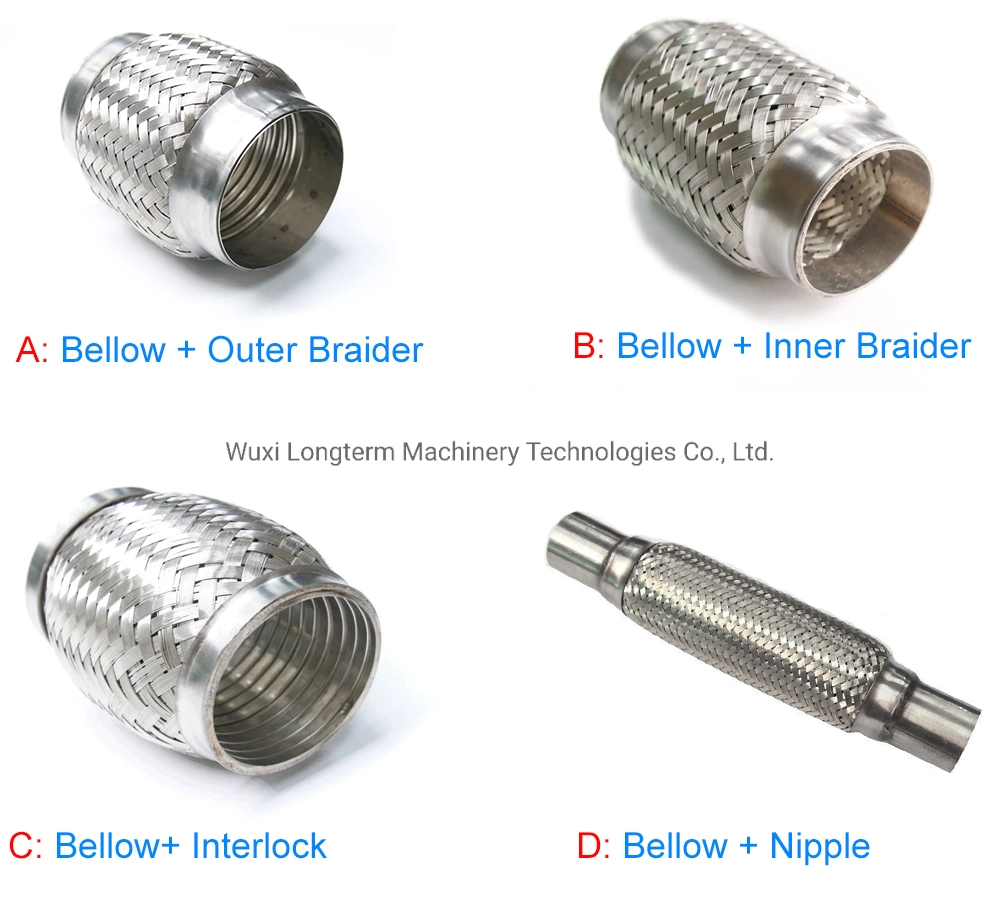 Exhaust Pipe Connectors Cheap Flexible for Car Stainless Steel Mesh Braided Exhaust Flexible Tube