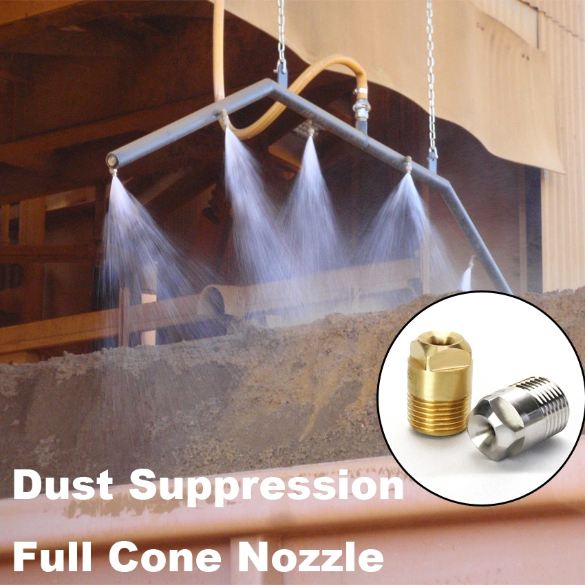 Stainless Steel 316L Flushing Dust Removal Cooling Defogging Spray Solid Cone Nozzle