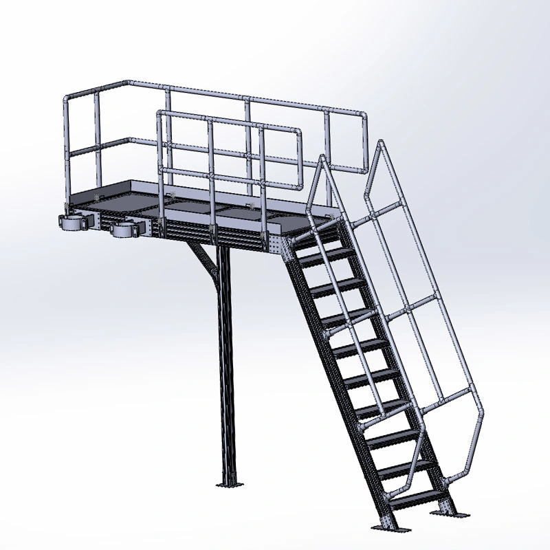 Aluminium Machine Maintenance Platform Ladders Assembly Step Walkway Platform