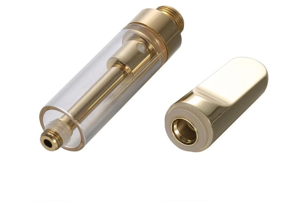 0.5 1.0ml Th205 Golden Mouthpiece Ceramic Coil Glass Cartridges Atomizer Vape Tank