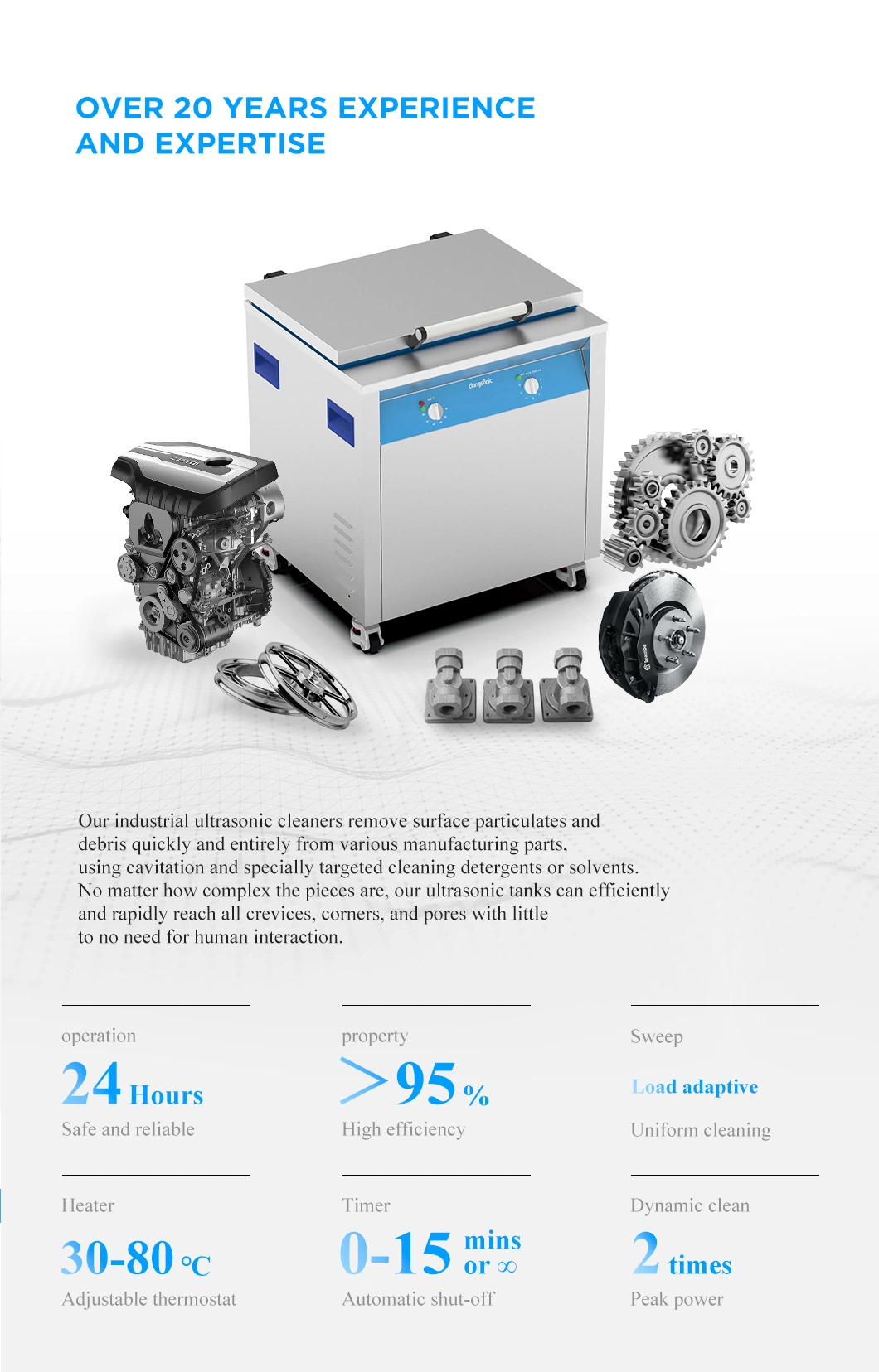 Engine Oil Part Printhead Ultrasound Washing Machine 120 Liters Jet Ultrasonic Cleaner Soaking Tank