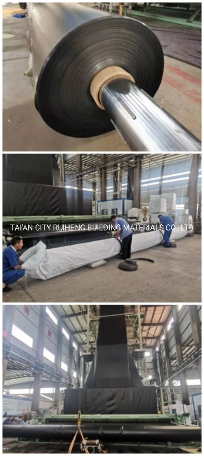 0.5mm/1mm/1.5mm/2mm 500 Microns High Density Black HDPE Geomembrane for Fish Pond/Agriculture/Dam/Landfill/Lake/Biogas/Aquaculture Project