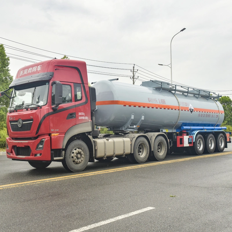 2 3 4 Axles Fuel Tank Semi Trailer Nitric Acid Tank