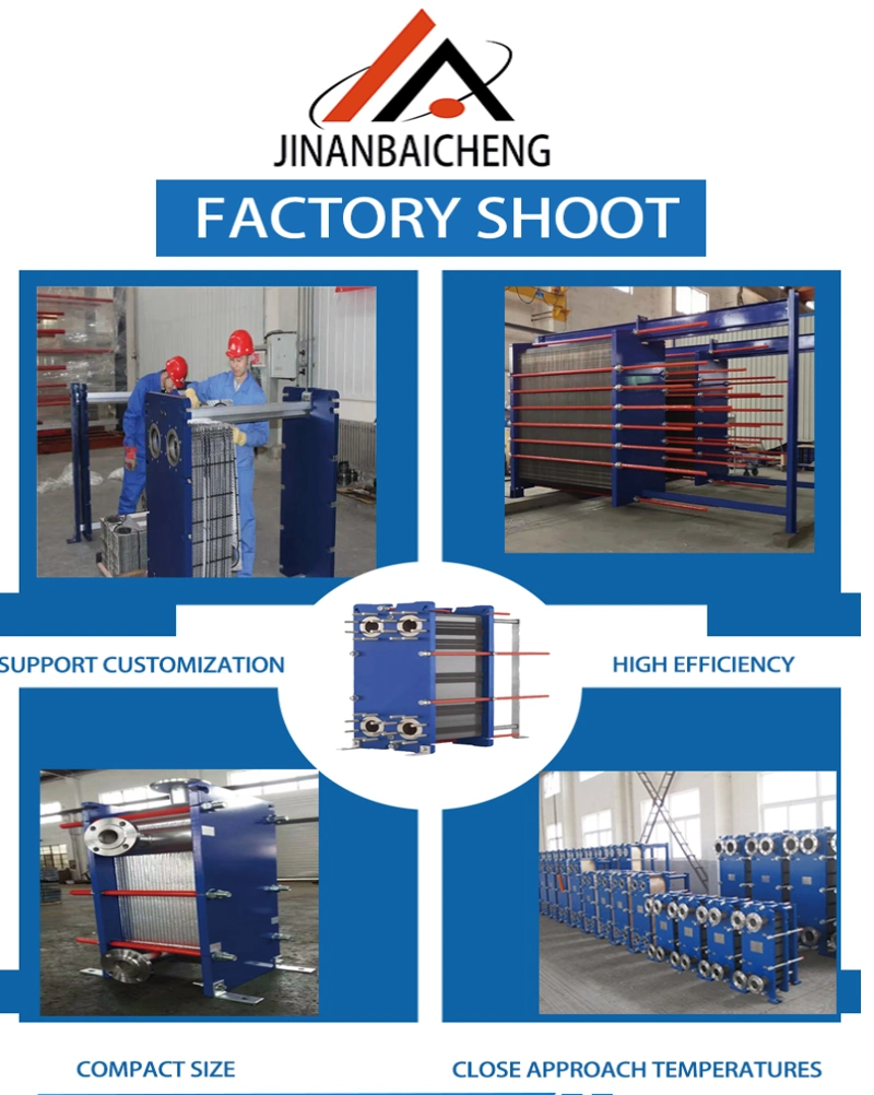 Flat Plate Heat Exchanger with Stainless Steel 304/316L in Salt/Juice/Dairy in Food Industy