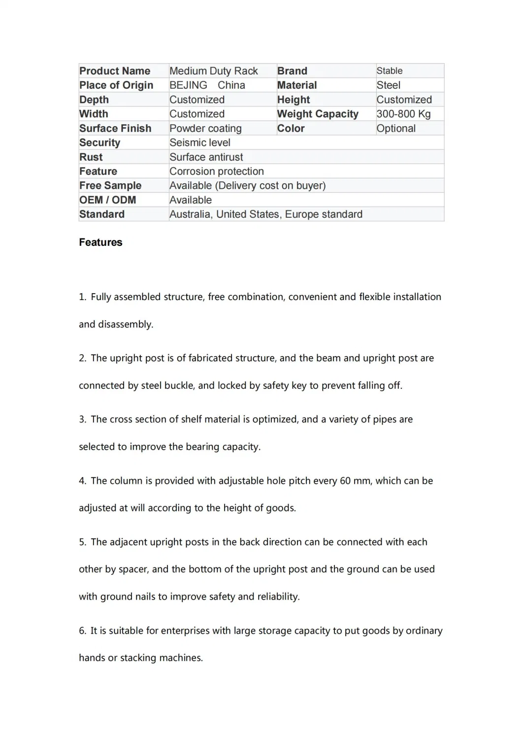 Three-Column Reinforced Structure of Laminated Heavy Shelf in Workshop