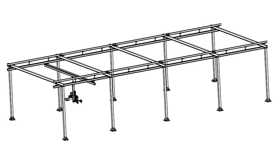 Over Head Crane Manipulator Cantilever Flag Bridge Pneumatic Crane Railling System