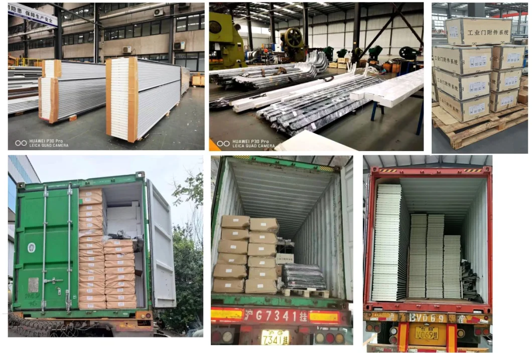 Industrial Automatic Overhead Steel Thermal Insulated Vertical Lifting Roll up Metal Exterior Garage or Sectional Door for Warehouse and Loading Docks