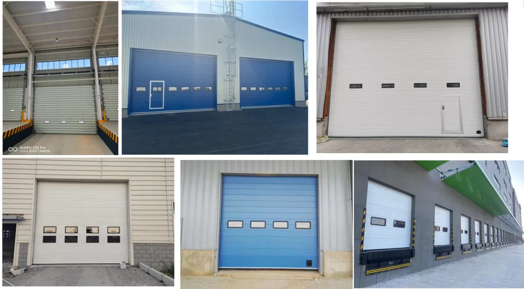 Industrial Automatic Overhead Steel Thermal Insulated Vertical Lifting Roll up Metal Exterior Garage or Sectional Door for Warehouse and Loading Docks