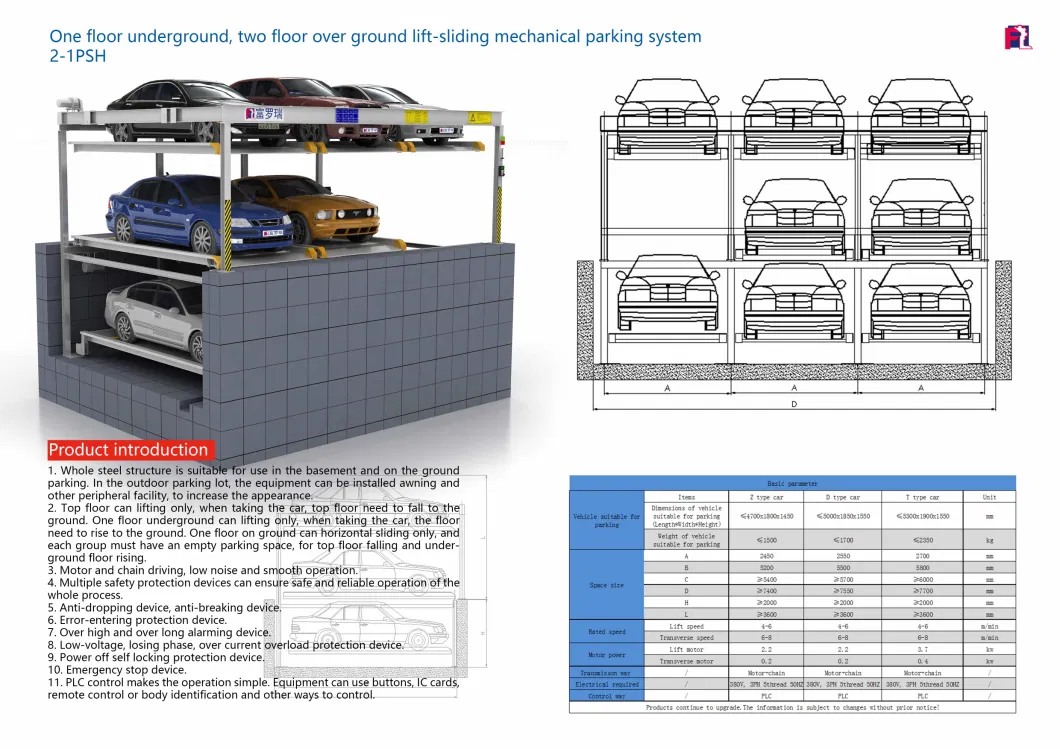 Factory Price Vehicle Identification Smart Vertical Lifting Parking System